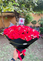 Load image into Gallery viewer, Red Rose Bouquet with Black Wrap | BCG-160
