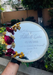 Elegant Nikkah Ring Tray with Mirror Base | NT-029