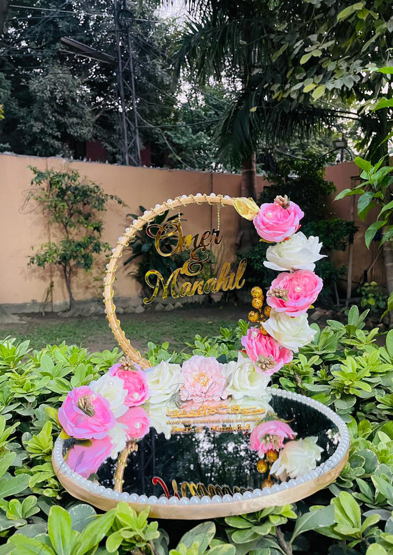 Floral Mirror Ring Tray | NT-035