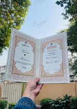 Load image into Gallery viewer, Ivory Velvet Nikah Booklet | NB-053