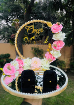 Load image into Gallery viewer, Floral Mirror Ring Tray | NT-035
