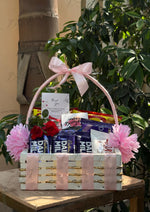 Load image into Gallery viewer, Pink-Themed Snack &amp; Chocolate Basket | GB-124

