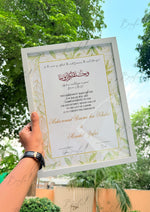Load image into Gallery viewer, Personalized Printed Nikkah Certificate Frame | NC-183
