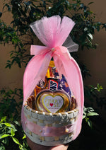 Load image into Gallery viewer, Black Basket Gift with Chocolates &amp; Heart Box | GB-179
