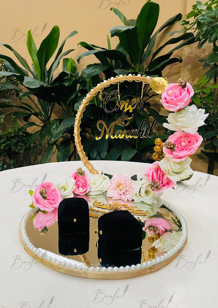 Floral Mirror Ring Tray | NT-035