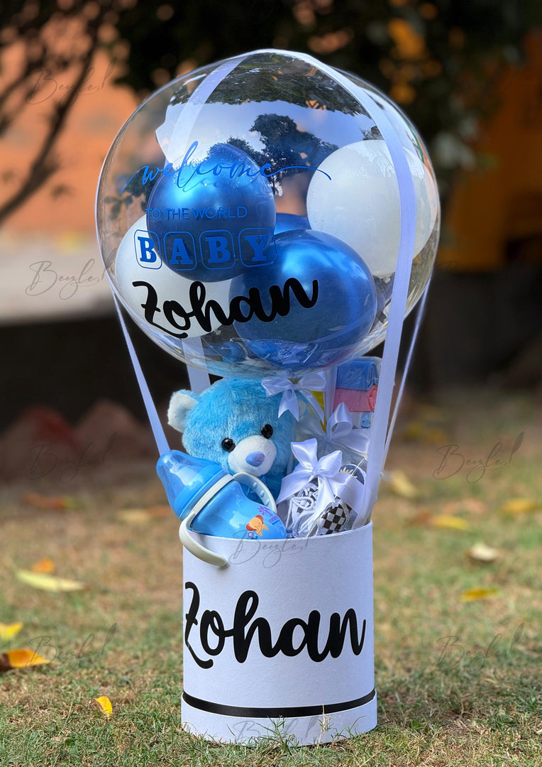 Welcome Baby Balloon Gift Basket | GBO-092