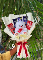 Load image into Gallery viewer, Teddy &amp; Chocolate Love Bouquet | BCG-159
