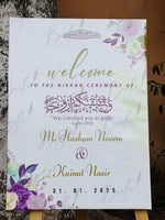 Load image into Gallery viewer, Nikkah Welcome Board With Attractive Design | Without Stand &amp; Only Available in Lahore | NEB-002
