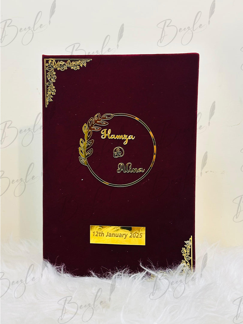 Maroon Nikah Booklet