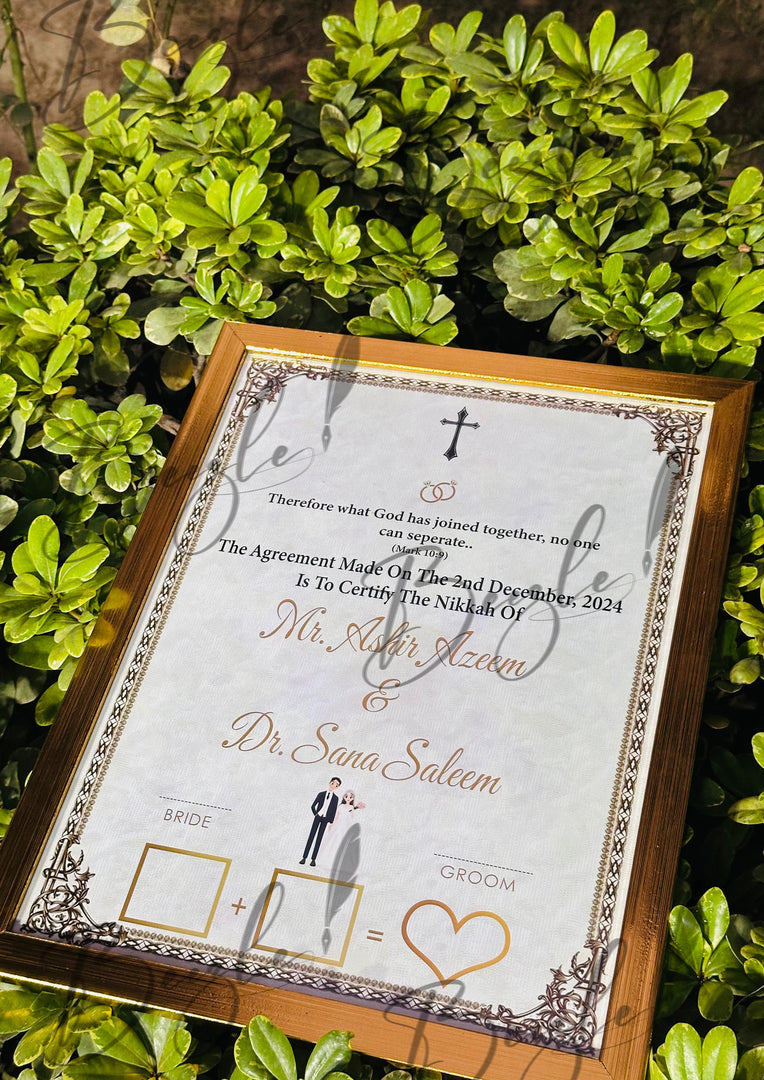 The Luxury Nikah Certificate With Premium Design | NC-159