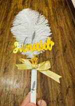 Load image into Gallery viewer, Two Nikah Pen With Customized Name &amp; Feather | DEL-026
