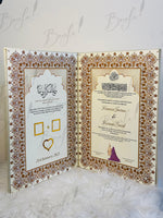 Load image into Gallery viewer, The Premium Golden Nikah Booklet With Attractive Design | NB-040
