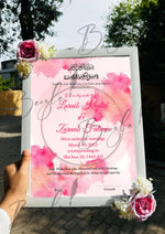 Load image into Gallery viewer, Customized Floral Nikah Certificate With Classic Print &amp; Three Flowers | FNC-005
