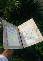 Load image into Gallery viewer, The Lovely Red Nikah Booklet With Personalized Name | NB-015
