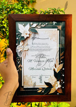 Load image into Gallery viewer, Nikah Certificate With Beautiful Leaves Design | NC-150
