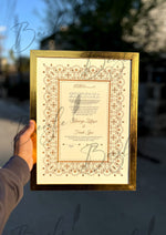 Load image into Gallery viewer, Luxury Mandy Pink &amp; White Stone Nikah Certificate | SNC-007
