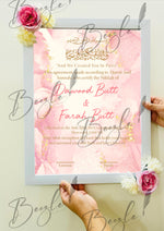Load image into Gallery viewer, Customized Floral Nikah Certificate With Name &amp; Three Flowers | FNC-003
