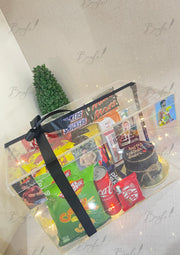Customized Acrylic Celebration Box with Snacks & Cake | GBO-075
