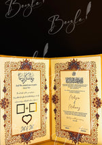 Load image into Gallery viewer, The Luxurious Customized Beige Nikah Booklet With Box | BOX-009
