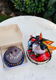 Birthday Cake & Snack Basket Gift Combo | GDEL-020