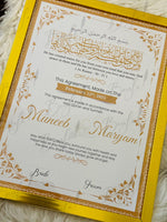 Load image into Gallery viewer, The Premium Luxury Nikah Certificate With Unique Design | NC-176
