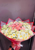 Load image into Gallery viewer, Pink &amp; White Rose Bouquet | BCG-105
