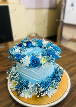 Load image into Gallery viewer, Blue Petal Crown Cake | GC-142