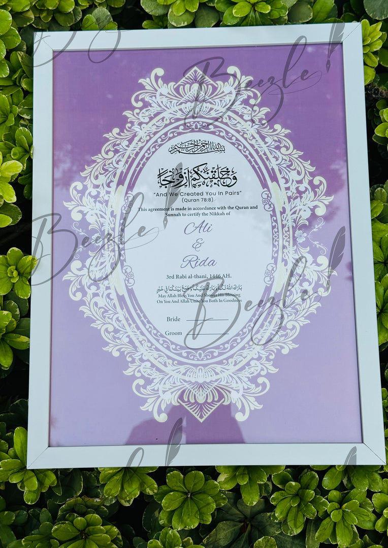 Luxury Nikah Certificate