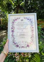 Load image into Gallery viewer, Silver Floral Nikah Certificate | SNC-014