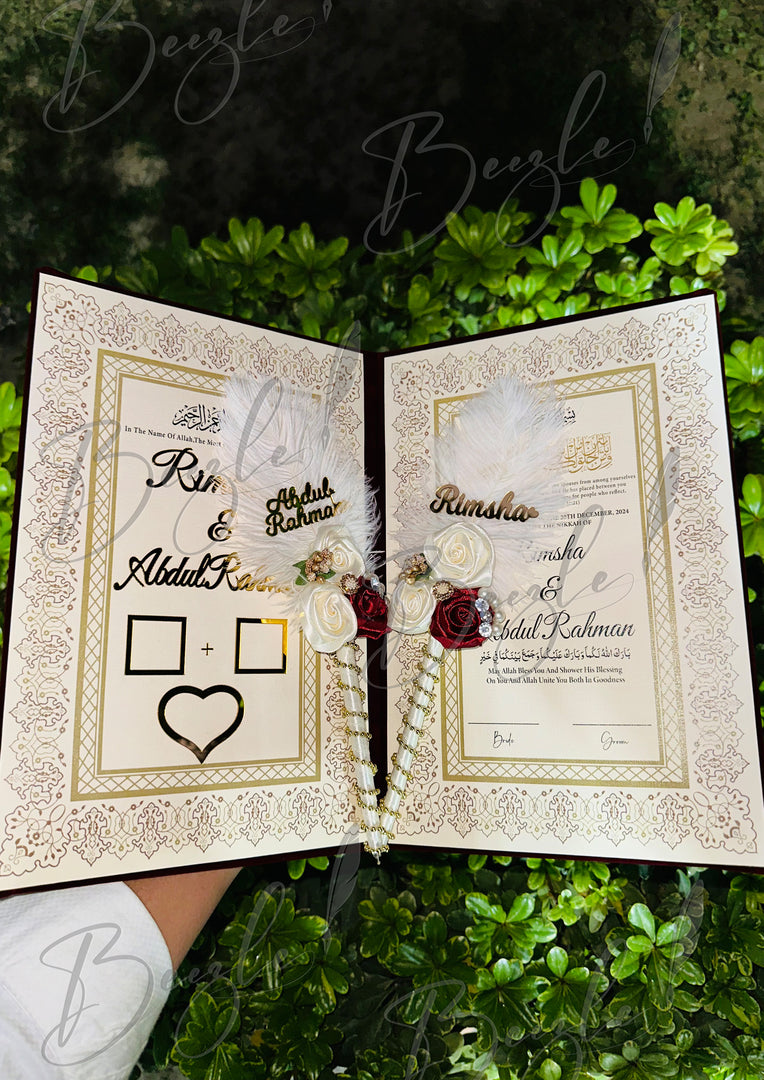 The Nikah Booklet With Two Beautiful & Attractive Nikah Pen  | DEL-105