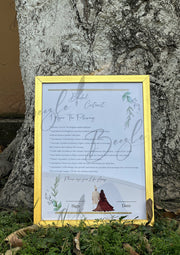 Wedding Bridal Contract With Golden Design | BC-006