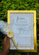 Load image into Gallery viewer, Luxury Nikah Certificate With Beautiful Nikah Pen
