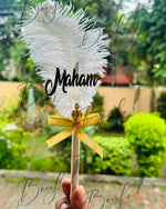 Load image into Gallery viewer, Two Customized Nikah Pen With Customized Name &amp; Feather | DEL-039
