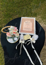 Load image into Gallery viewer, Nikkah Certificate, Tray, Arm Band and Attractive Two Nikah Pens
