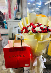 Grand Elegance Floral Bouquet with Layers Cake | GDEL-085