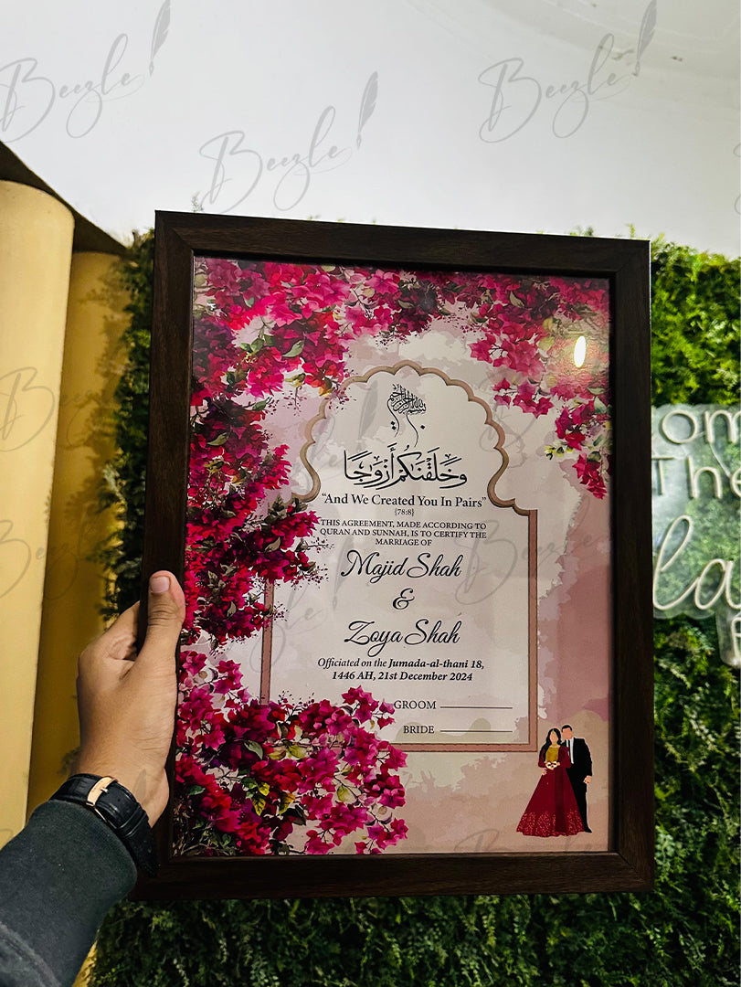 Nikkah Certificate With Latest Attractive Design | NC-173