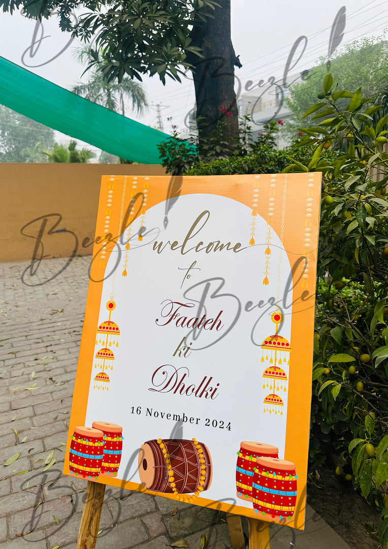 The Beautiful Nikkah Entrance Board Without Stand & Only Lahore | NEB-009