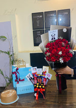 Load image into Gallery viewer, Best Sorry Gift for Wife Roses &amp; Cake Combo | GDEL-336