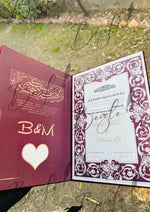 Load image into Gallery viewer, The Attractive Nikah Booklet With Maroon Colour | NB-009
