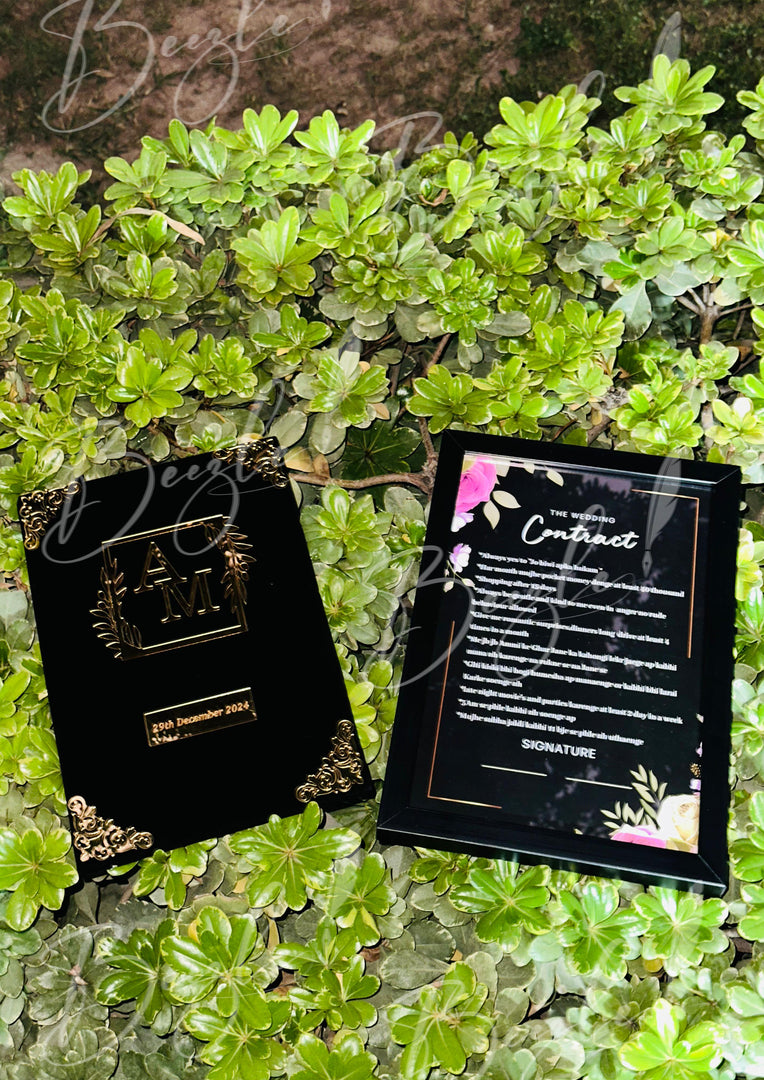 The Attractive Black Booklet & Joota Chupai Contract 