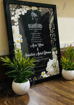 Load image into Gallery viewer, Nikah Certificate With Black and White Flowers Design | NC-153
