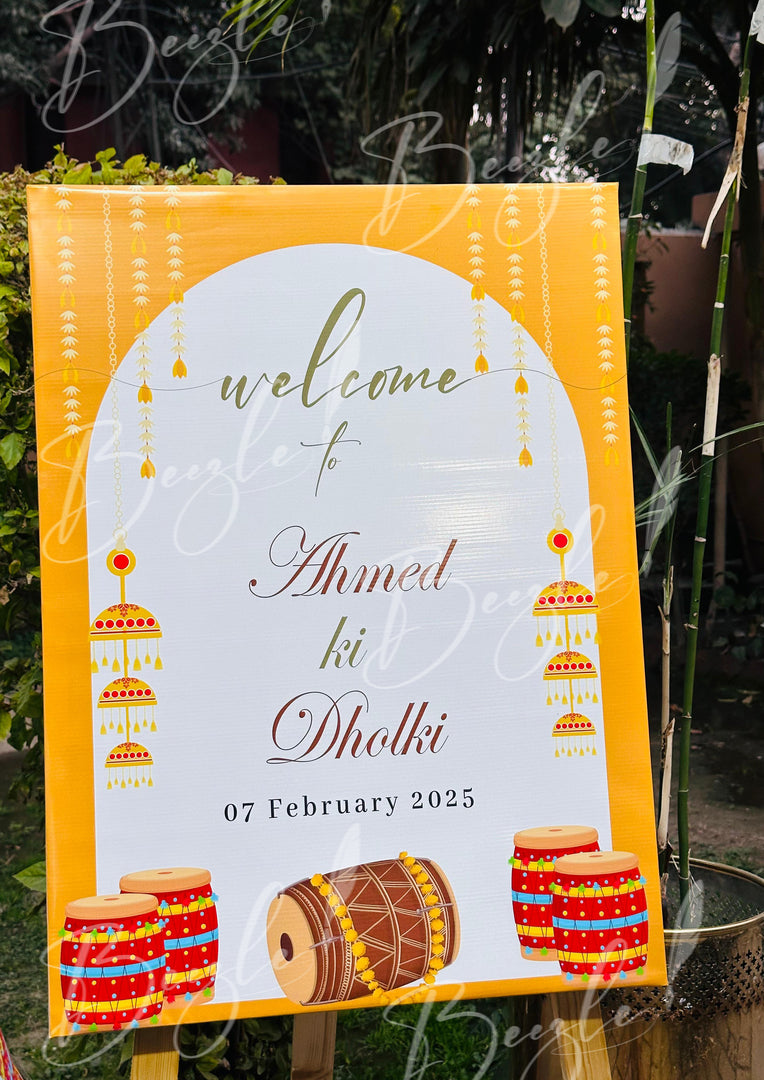 The Beautiful Nikkah Welcome Board Without Stand & Only Lahore | NEB-009