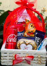 Load image into Gallery viewer, Deluxe Snack &amp; Chocolate Gift Basket | GB-045
