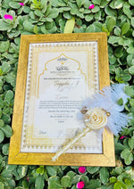 Load image into Gallery viewer, The Golden Qubool Hai Nikah Pen With Attractive Nikah Frame | DEL-118