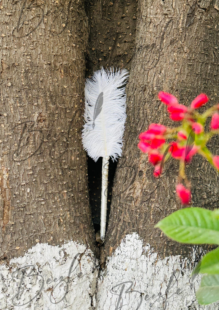 Nikah Pen With Feather & Pearl