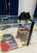 Load image into Gallery viewer, Black Cake Gift Box with Snickers &amp; Dairy Milk | GDEL-169
