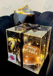 Stylish LED Acrylic Cake Gift Box | GDEL-079