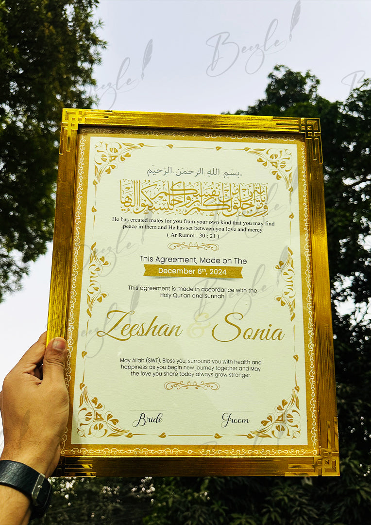 Luxury Nikah Certificate