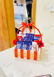 Red Ribbon Chocolates & Snacks Gift Basket | GB-115