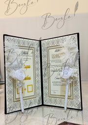 The Beautiful Black Nikkah Booklet with Two Nikkah Pen | DEL-054